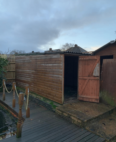 Timber Shed Demolition & Removal, before
