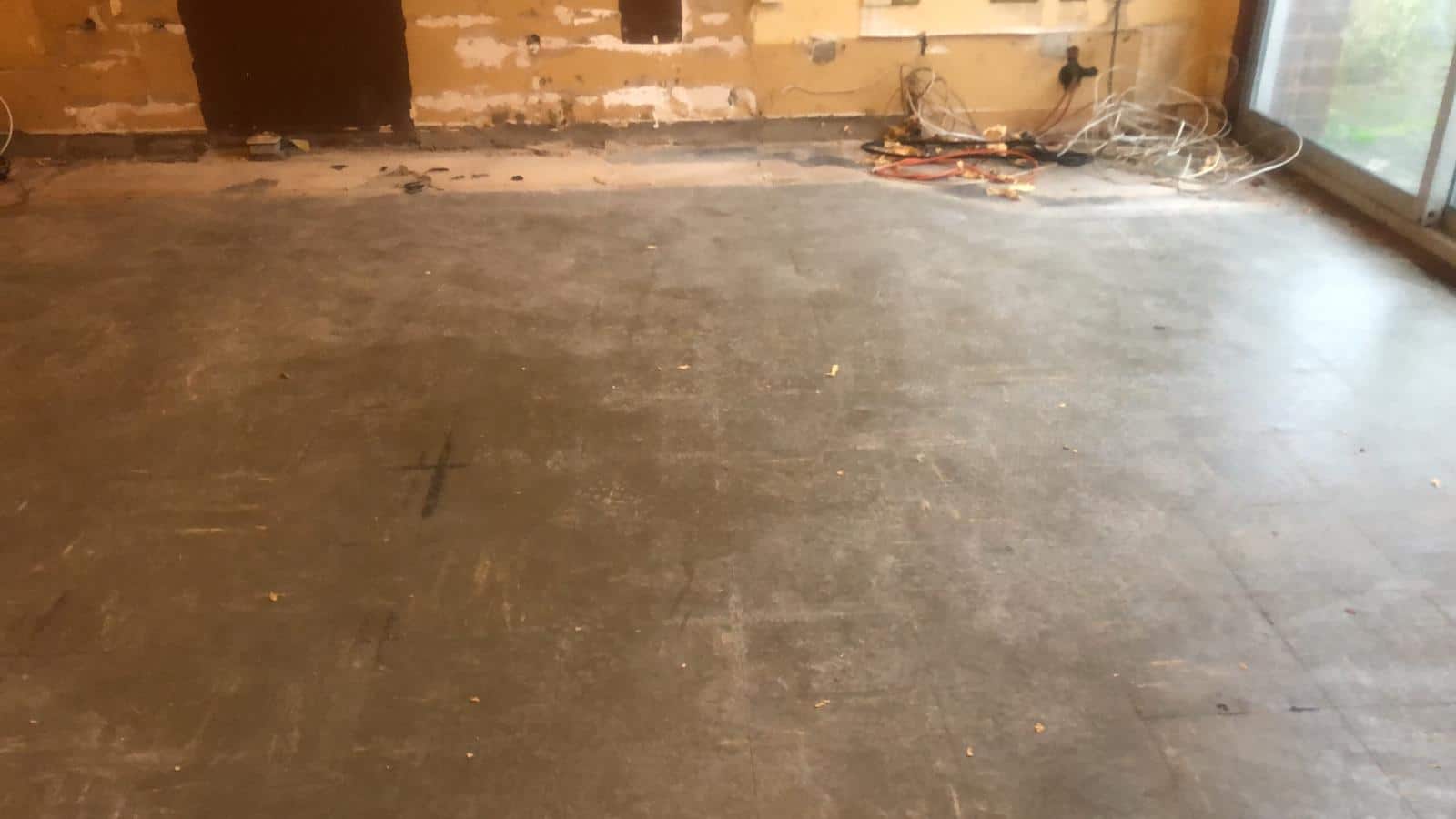 Asbestos Floor Tile Removal & Replacement, before