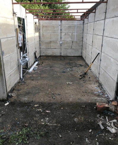 Asbestos Garage Removal & Site Clean-Up, before
