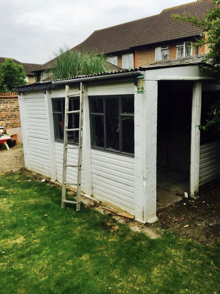 Asbestos Shed Removal & Site Clearance, before