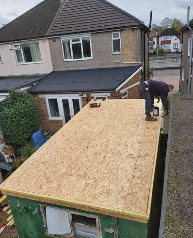 Asbestos Roof Removal & Felt Roof Refit, before