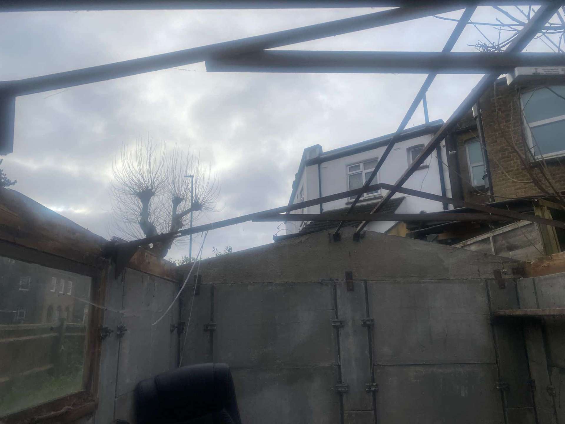 Asbestos Roof Removal and Framework Strip, Claygate