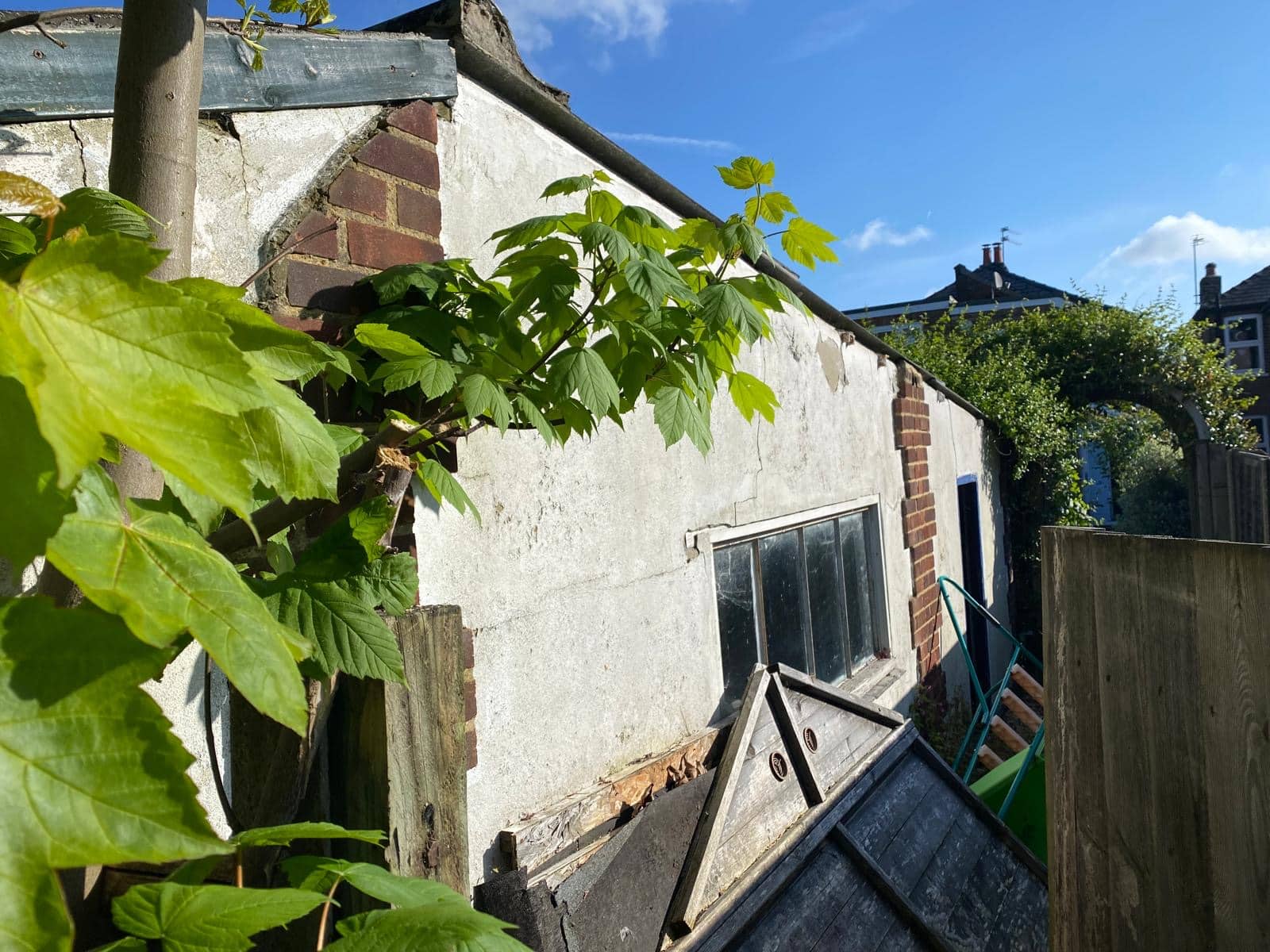 Asbestos garage dismantling project